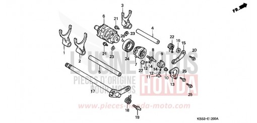 SHIFT DRUM/SHIFT FORK NSR125RY de 2000